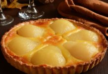 Tarte au flan et aux poires