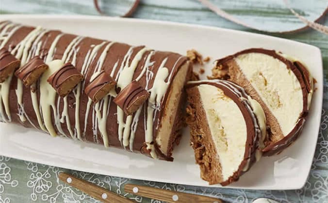 Bûche de Noël au Kinder Bueno - CuisineThermomix - Recettes spéciales