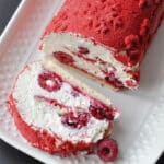 Bûche tiramisu framboises